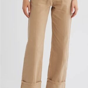 Damson Madder Sylvie Drawstring Cuffed Wide Leg Jeans